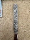 Konge Tinn Norwegian Pewter Letter Opener 4    Blade Viking Motif Handle Vintage