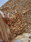 Gold Sequin Stretch Velvet Fabric Sparkly Spandex Costumes Dancewear