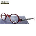 New Miasto Retro Mini Oval Round Rx Optical Spectacle Eyeglasses Frames red