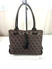 Dooney   Bourke Florentine Medium Black Grey Purse Shoulder Bag Jacqaurd Canvas
