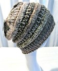 C c  Women s Black gray Messy Bun Beanie Tail One Size New With Tags
