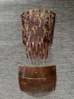 Pair Vintage antique Hair Comb Early Plastic Victorian Accessory Tiara Prop