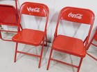 Set Of 4 Coca Cola Metal Foldable Chairs-mexican-restaurant-bar-soda-chair