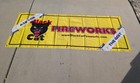 Large Rare Black Cat Fireworks Advertising Store Banner Sign New Old Stock 