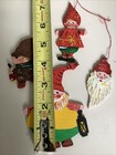 Vintage Swedish Christmas Ornaments Wood Gnome Elf Santa Gnome Tomte Antique