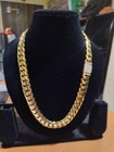 10mm X 24 miami Link Cuban Real Moissanite Men s Chain 14k Yellow Gold Plated
