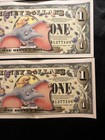 2005  3 Consecutive Serial Numbered Disney Dollars  Dumbo 50th Anniversary