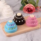 Sakolla 2 Pack 3 Tier Mini Cake Molds  Bpa Free 6 Cavity Silicone Baking Molds 