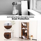 5-tier Bookcase 53in Adjustable Shelves Anti-tip Floor Standing Rustic Brown New