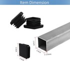 1 1x1 Square Tube End Cap Plastic Plugs 12 Pack  1x1 1 Inch Square Tubing Plug 1