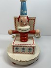 Vintage 1960s Wooden Clown Jack In The Box Children   s Nursery Lamp