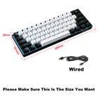 Snpurdiri 60  Wired Gaming Keyboard Blue Led Backlit Small 61 Keys Brown Switch