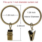 Amzseven 40 Pack Curtain Rings With Clips Drapery Clips With Rings Hangers