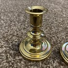 Vintage Baldwin Solid Brass Candlesticks 4  Pair Taper Candle Holders Usa