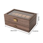 24 Slots Watch Box Watch Case Mens Jewelry Holder Watch Display Case W  Drawer