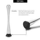 Stainless Steel Muddler For Cocktails mixing Spoon And 3 Piece  Silver