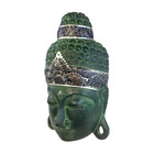 Serene Buddha Mask Wall Art Sculpture Balinese Hand Carved Wood Home Decor 20 