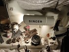 Vintage Singer Sewing Machine W case  Attachments   Accessories  110-120 Volt