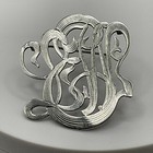 Victorian Vintage Sterling Silver Monogrammed And Engraved 10g