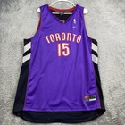 Toronto Raptors Jersey Mens 2xl Purple Vince Carter  15 Basketball Nba Nike Team