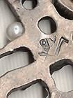 Rare Genuine Vintage Guy Vidal Signed Brutalist Pewter Brooch With Accent Pearls