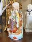 Vintage Chinese Emperor Lu Shou Hand Painted Porcelain Tall Statue Figurine 13   