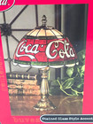 Coca Cola Stain Glass Tiffany Style Accent   Desk Lamp In Box