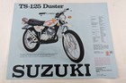 Suzuki Tc 125 Prospector   Ts -125 Duster Spec Sheet Sales Ad Oem Brochure 