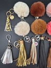 Lot 20 Keychains Tassels Pom Pom Faux Fur Quality Party Favors Fun School Gift