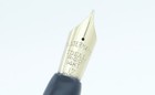Waterman Taperite Statleigh Black W gold Cap Fountain Pen - 1940 s - 14kt F Nib