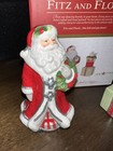 Rare  Vintage Macy   s Fitz   Floyd Christmas Santa   Presents Salt   Pepper Set 