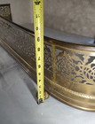Vintage Brass Fireplace Fender With Lion s Foot 48  X  9  Architectural Salvage