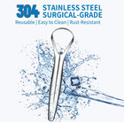 Cafhelp 2-pack Tongue Scraper  100  304 Surgical Stainless Steel Tongue Cleaner 