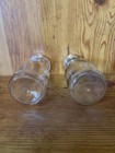 Vintage Half Pint Milk Bottle Clear Glass Lot Of 2