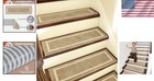 Non-slip Stair Treads Set  Beige  15pcs  28inx9in