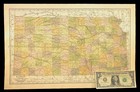 Antique Map Of Kansas Railroad Map Wall Art Electric Railway Rail Lines Original