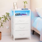 Yoobure Night Stand Charging Station 16 Colors Led Nightstand Usb Ports And