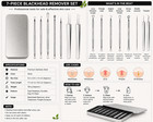 15 Pcs Blackhead Remover Kit Stainless Steel Comedone Extractor Acne Tool Set