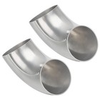 2 Pcs Od 4 Inch 90  mandrel Bend Elbow  304 Stainless Steel Exhaust Pipe Elbow  