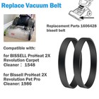 2 Pack Vacuum Belts Replacement For Bissell Proheat 2x Revolution Pet Carpet Cle