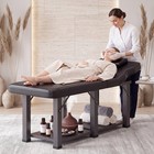 Black Folding Heavy Duty Massage Table Facial Bed Salon Beauty Spa W chest Hole