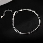 Women s 925 Sterling Silver Multilayer Snake Chain Foot Ankle Bracelet New Usa