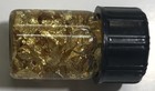2 10ths Oz  Gold Flakes 24 Karet  pure Gold  1 2  X 1  Glass - Nice Gift  