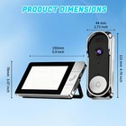 Smart Video Camera Door Bell Security Doorbell Wireless Intercom 4 3inch Monitor