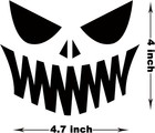 24 Pcs Pumpkin Stickers Halloween Faces Decorating Vinyl Decals Black 