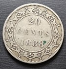 1888 Newfoundland 20 Cents Silver Coin Mintage Of 75 000 Very Scarce  Coin 