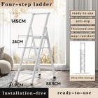 4 Step Ladder  Foldable Step Stools For Adults Anti-slip Pedal  Lightweight