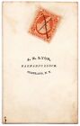 Antique Cdv Circa 1860s 2c Civil War Tax Stamp Bankcheck Gorgeous Young Lady