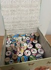Lot Of 60  Vintage Sewing Thread Spools Cotton  Silk   Polyester excellent  