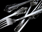        Grande Baroque Wallace Sterling Dinner Fork 7      - 5pc Set